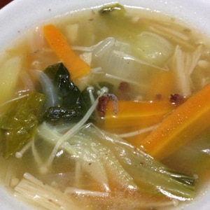 超初心者向け：カラダ温まる中華風ちんげん菜のスープ